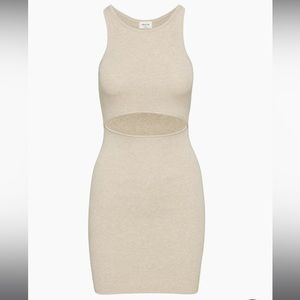 Aritzia Wilfred Cut Out Knit Tank dress, size Small